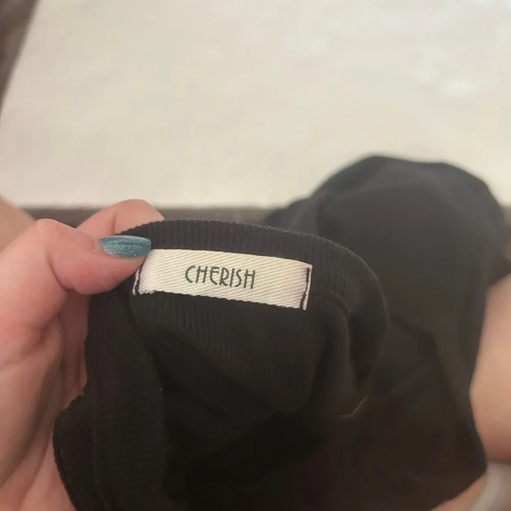Cherish black ribbed